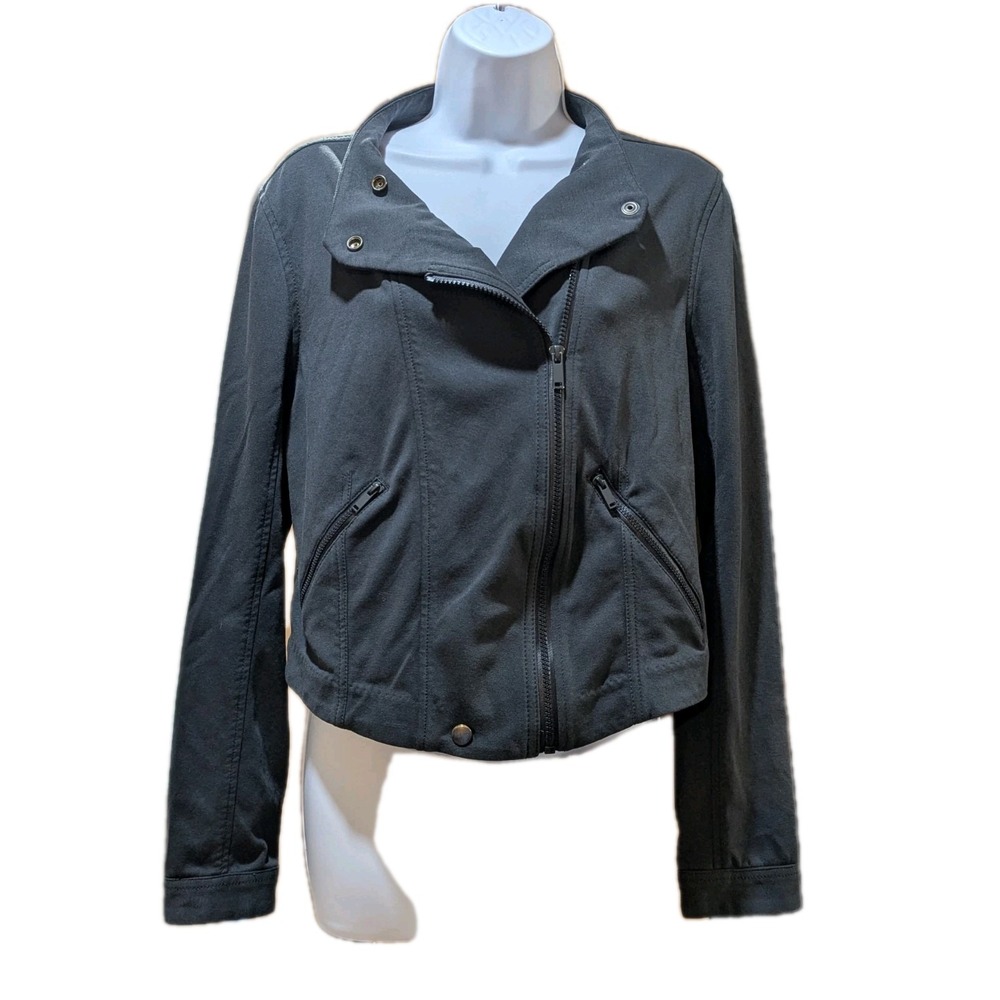 Calvin Klein Jeans Womens Casual Jacket Dark Gray‎ Sz Large Full Zipper Front